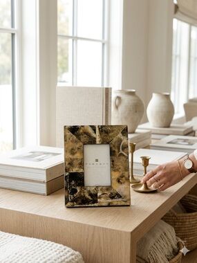 Pomeroy Amber & Espresso Marble Mosaic Picture Frame